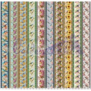 Barrado Pássaros Cor 02 - (Est. Digital 3D) 